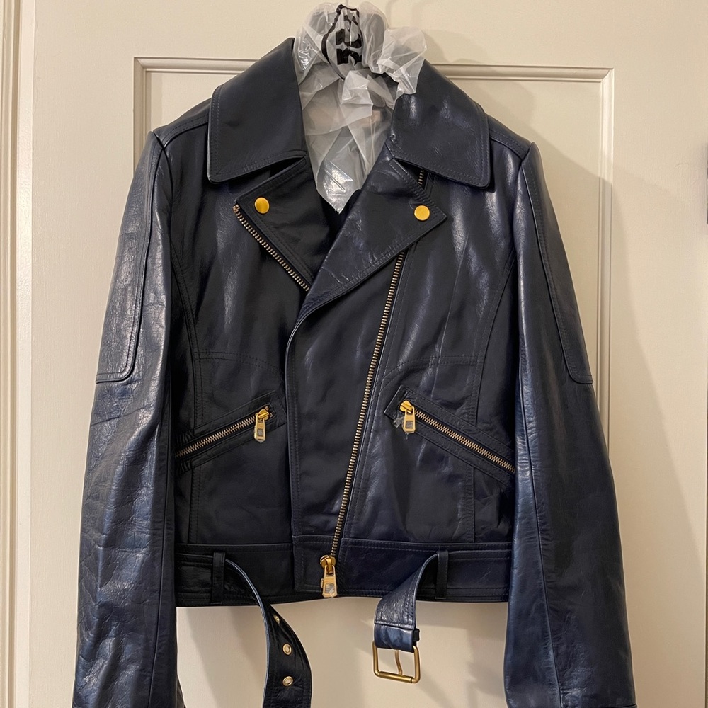 Tory Burch leather moto jacket. New with tags. Retails for $998